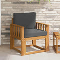 Outdoor-Sofa Massives Akazienholz und Polyester Natur