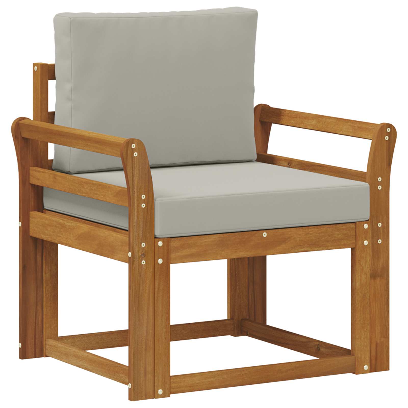 Outdoor-Sofa Massives Akazienholz und Polyester