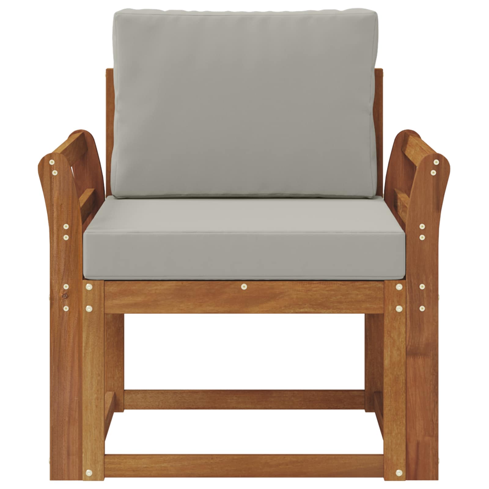 Outdoor-Sofa Massives Akazienholz und Polyester