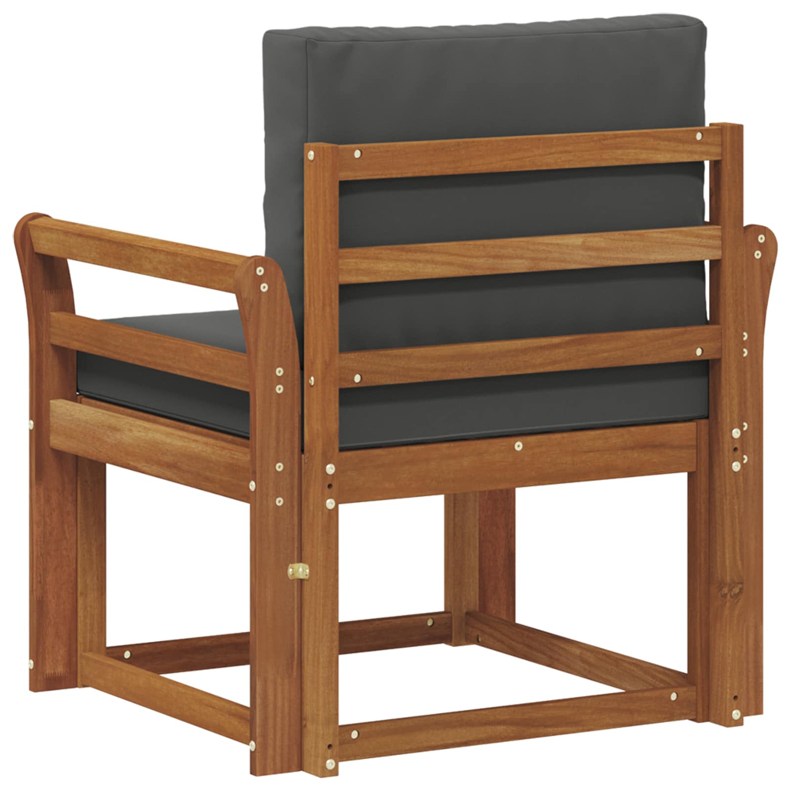 Outdoor-Sofa Massives Akazienholz und Polyester Natur