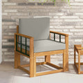 Outdoor-Sofa Massives Akazienholz und Polyester