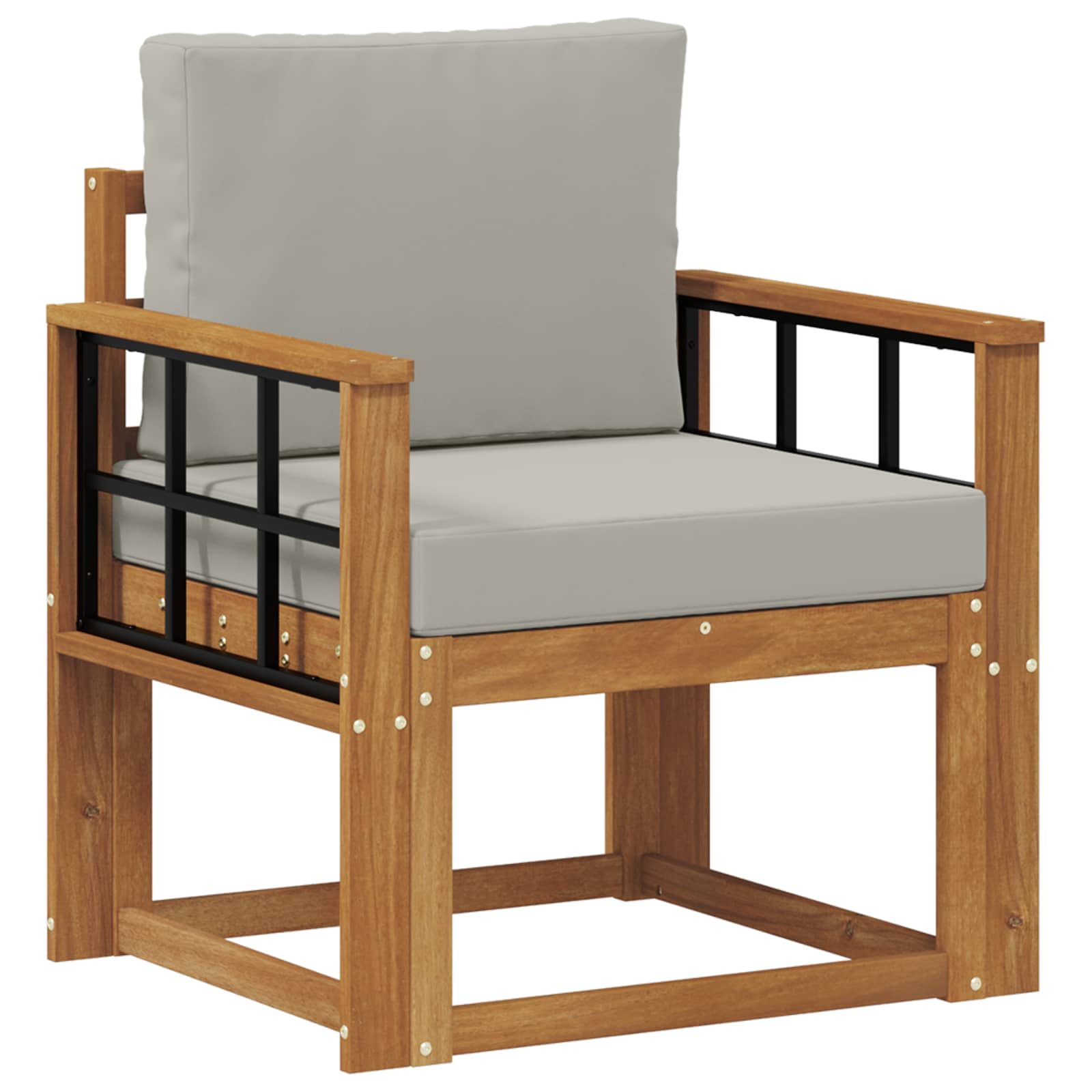 Outdoor-Sofa Massives Akazienholz und Polyester