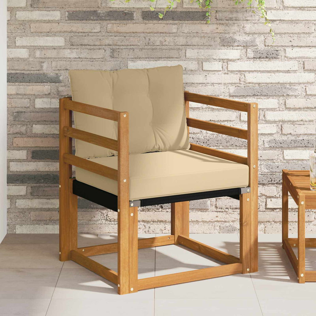 Outdoor-Sofa Massivholz Akazie Natur