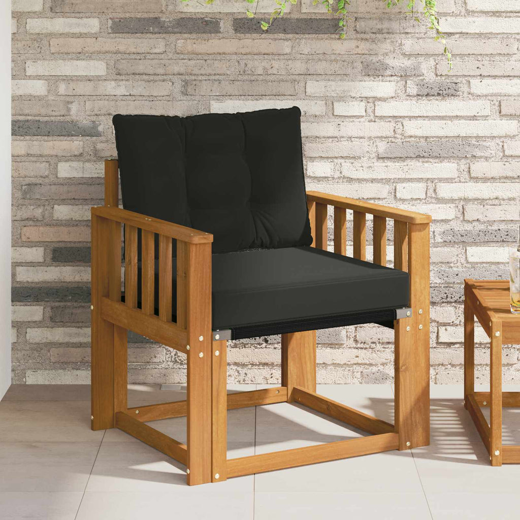 2 Stück Outdoor-Sofa Massivholz Akazie Natur