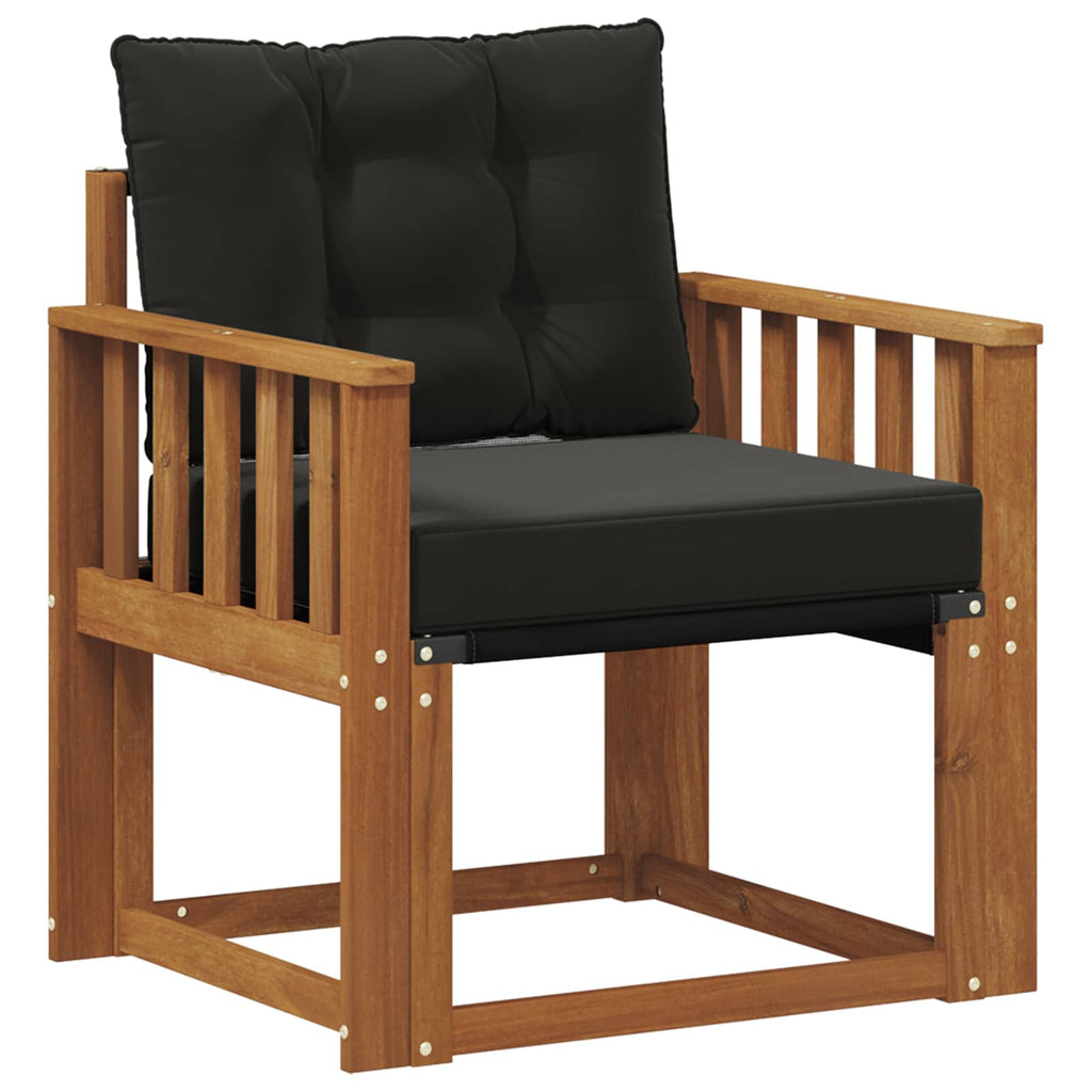 2 Stück Outdoor-Sofa Massivholz Akazie Natur