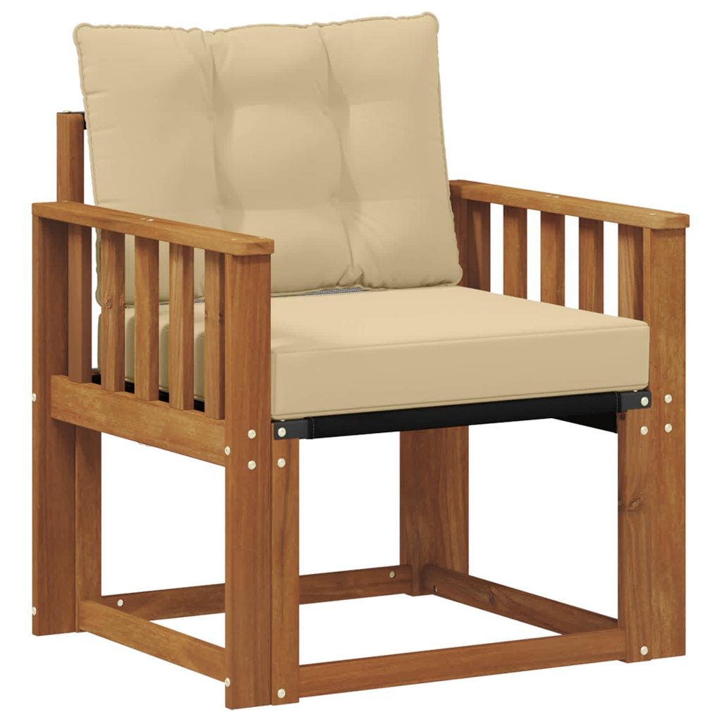 Outdoor-Sofa Massivholz Akazie Natur