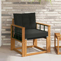 2 Stück Outdoor-Sofa Massivholz Akazie Natur