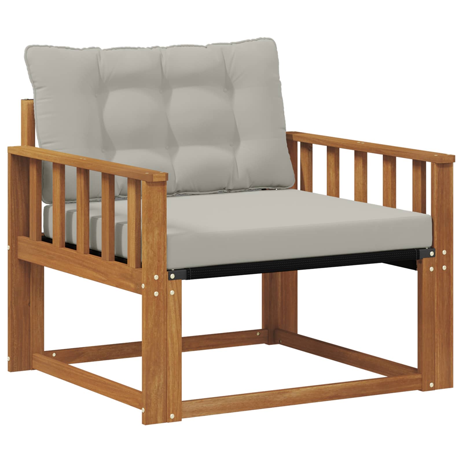 Outdoor-Sofagarnitur Massives Akazienholz und Textilene Natur
