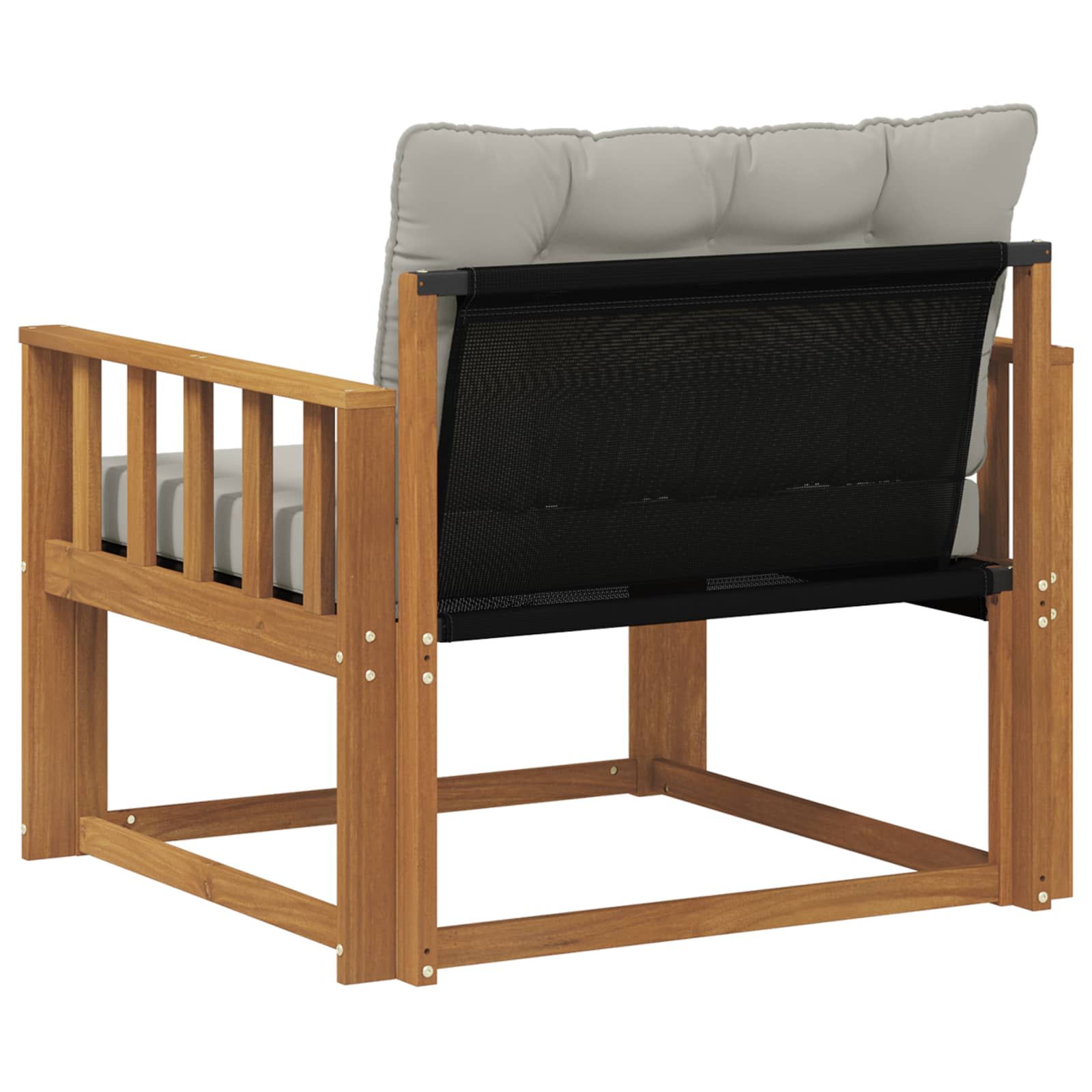 Outdoor-Sofagarnitur Massives Akazienholz und Textilene Natur