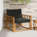Outdoor-Sofagarnitur Massives Akazienholz und Textilene Natur
