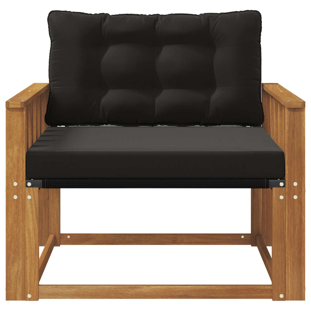 Outdoor-Sofagarnitur Massives Akazienholz und Textilene Natur