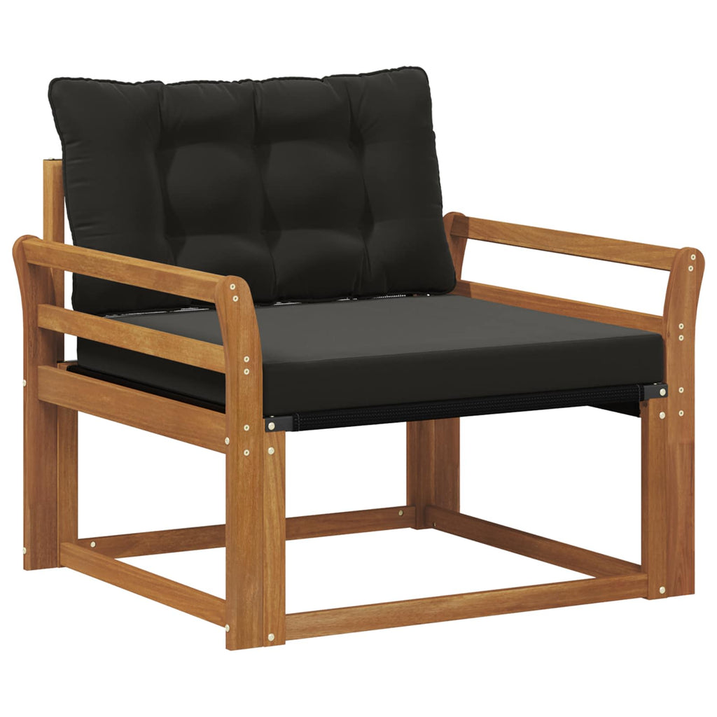 Outdoor-Sofagarnitur Massives Akazienholz und Textilene Natur