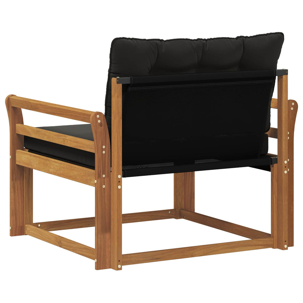 Outdoor-Sofagarnitur Massives Akazienholz und Textilene Natur
