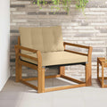 Outdoor-Sofagarnitur Massives Akazienholz und Textilene Natur