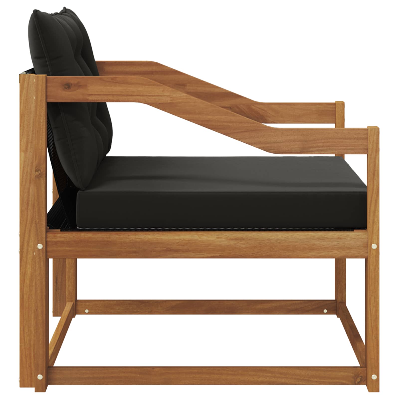 Outdoor-Sofagarnitur Massives Akazienholz und Textilene Natur