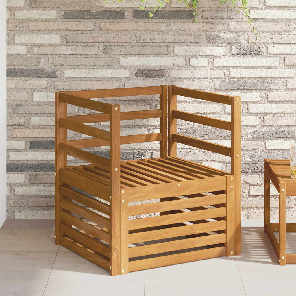 Outdoor-Sofa Massivholz Akazie Natur