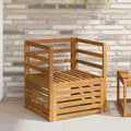 Outdoor-Sofa Massivholz Akazie Natur