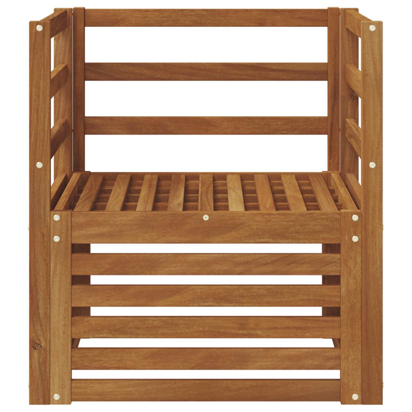 Outdoor-Sofa Massivholz Akazie Natur