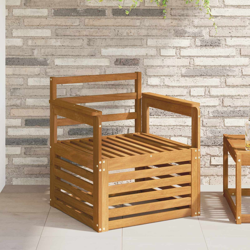 Outdoor-Sofa Massivholz Akazie Natur