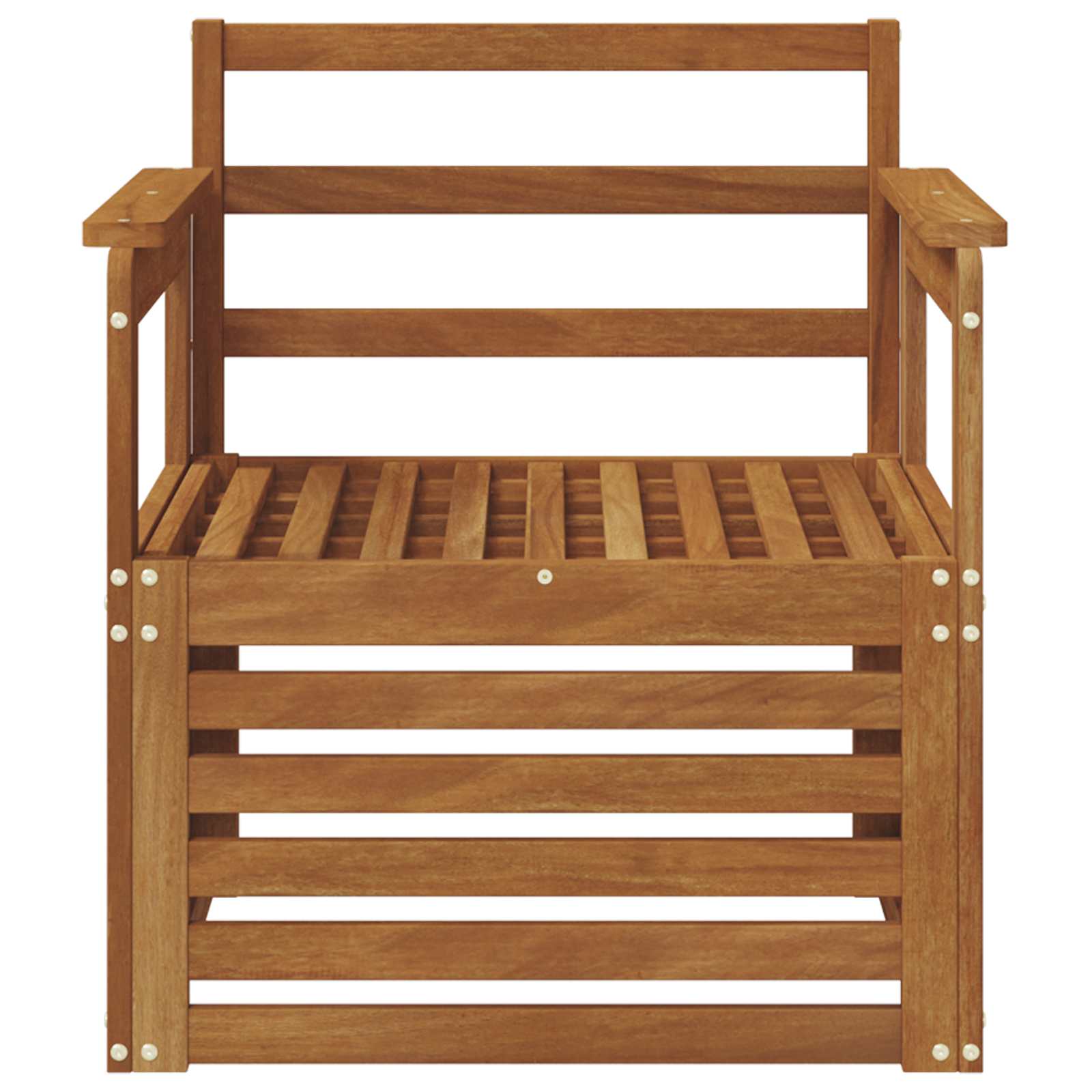 Outdoor-Sofa Massivholz Akazie Natur