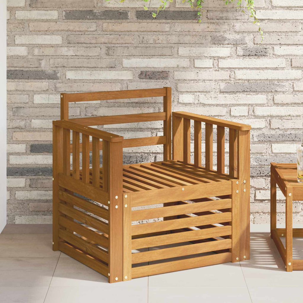 Outdoor-Sofa Massivholz Akazie Natur