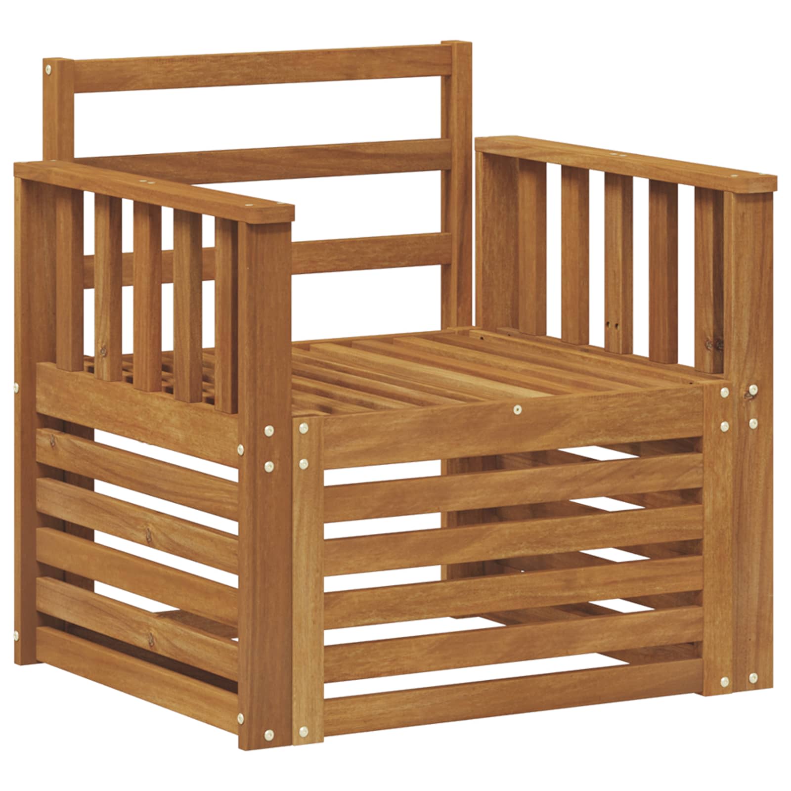Outdoor-Sofa Massivholz Akazie Natur