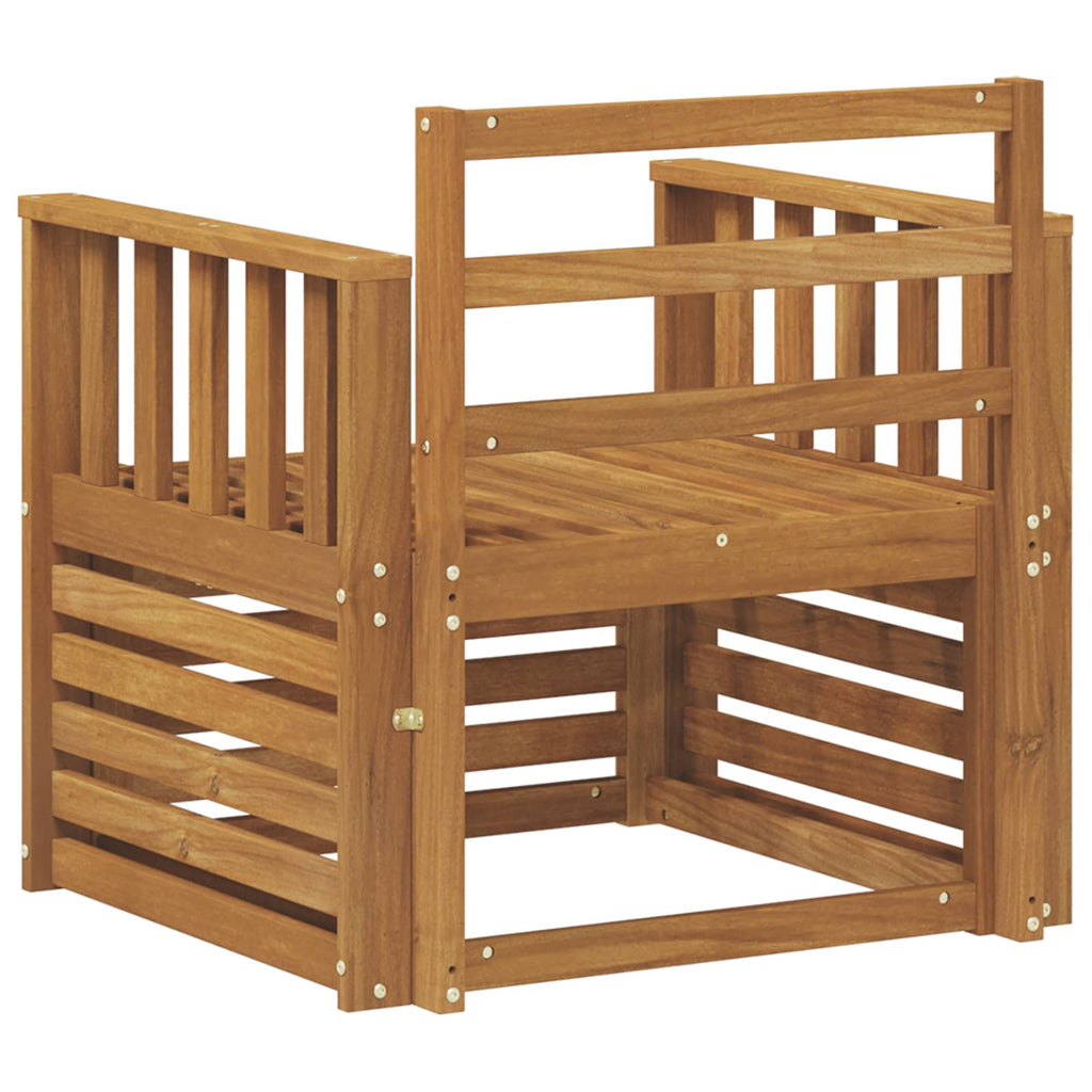 Outdoor-Sofa Massivholz Akazie Natur