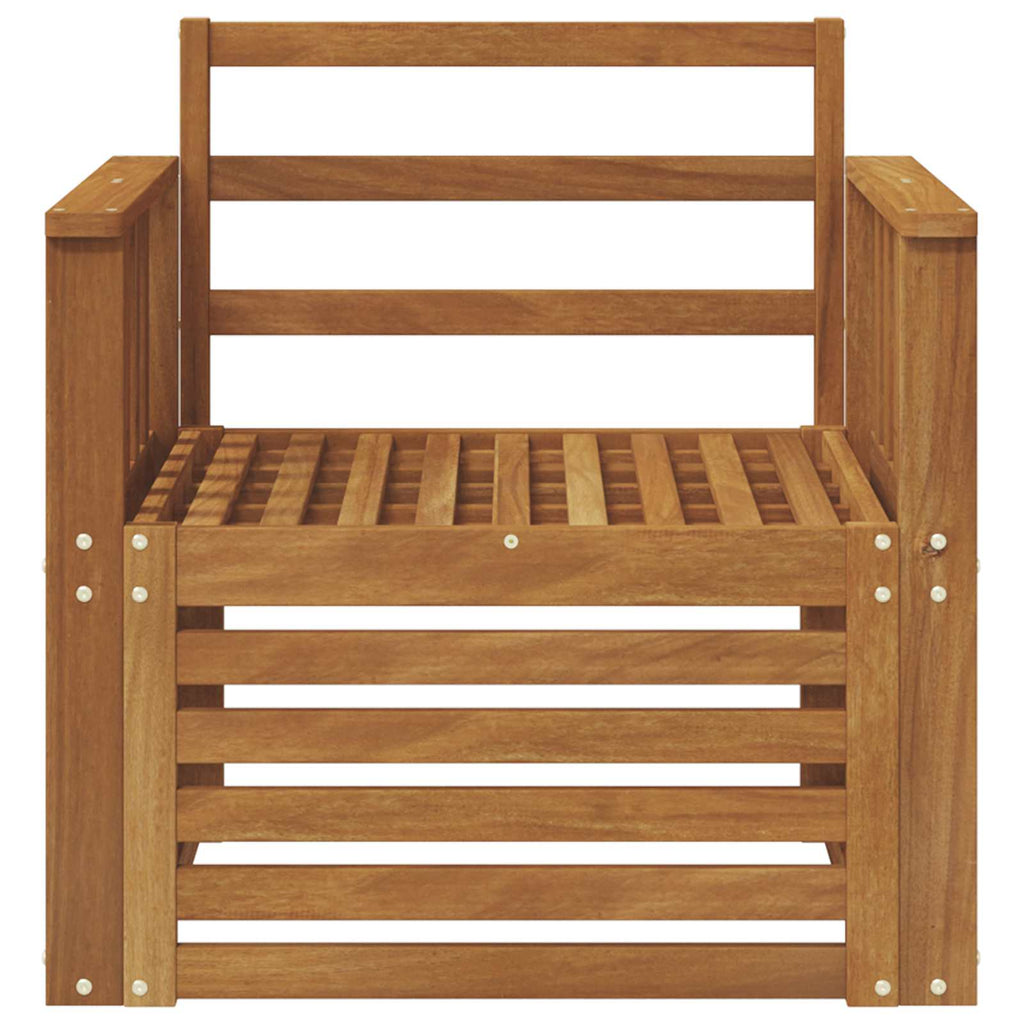 Outdoor-Sofa Massivholz Akazie Natur