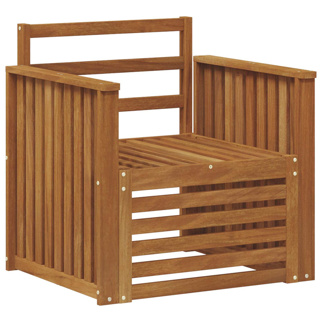 Outdoor-Sofa Massivholz Akazie Natur