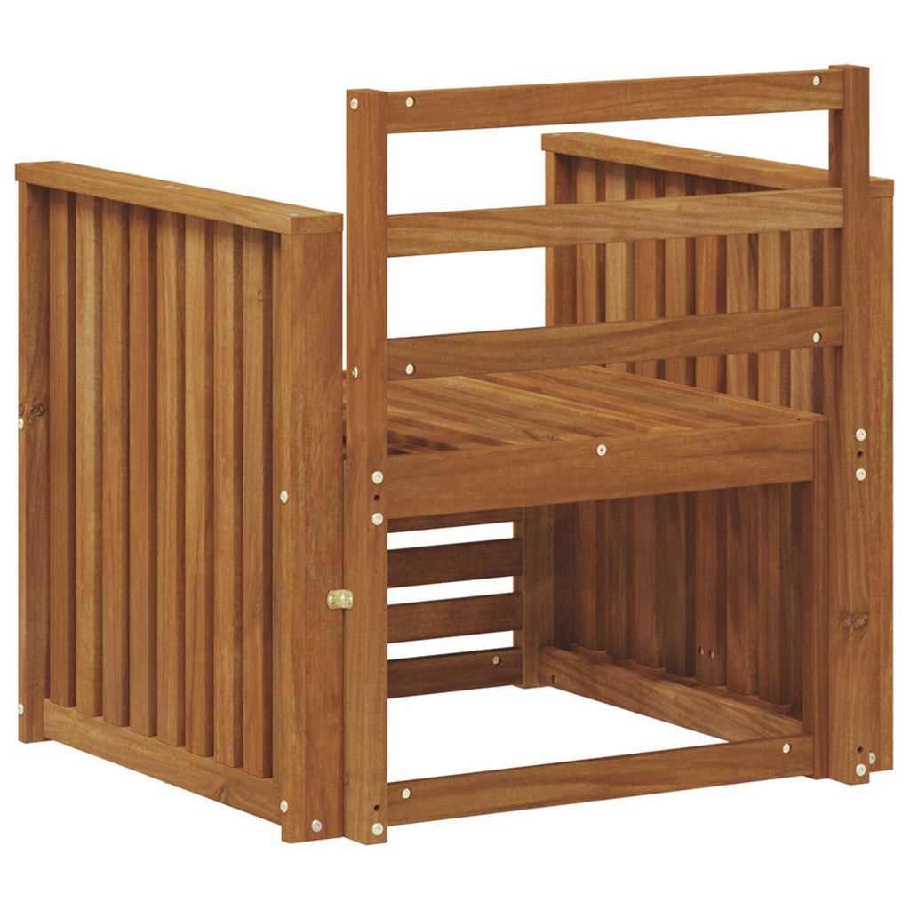Outdoor-Sofa Massivholz Akazie Natur