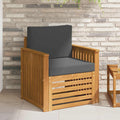 Outdoor-Sofa Massives Akazienholz und Polyester Natur