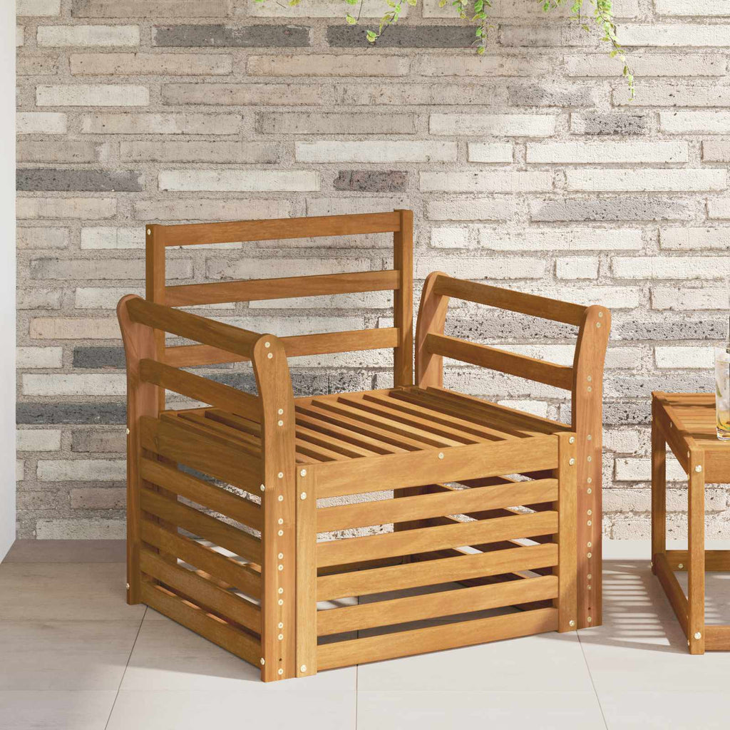 Outdoor-Sofa Massivholz Akazie Natur