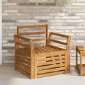 Outdoor-Sofa Massivholz Akazie Natur
