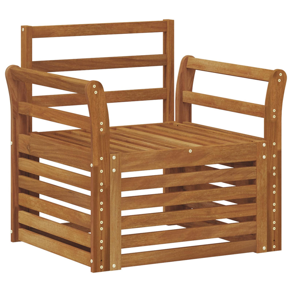 Outdoor-Sofa Massivholz Akazie Natur