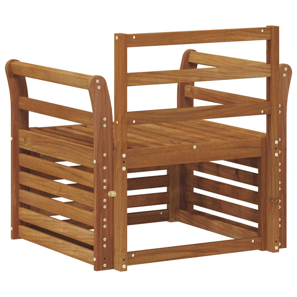 Outdoor-Sofa Massivholz Akazie Natur