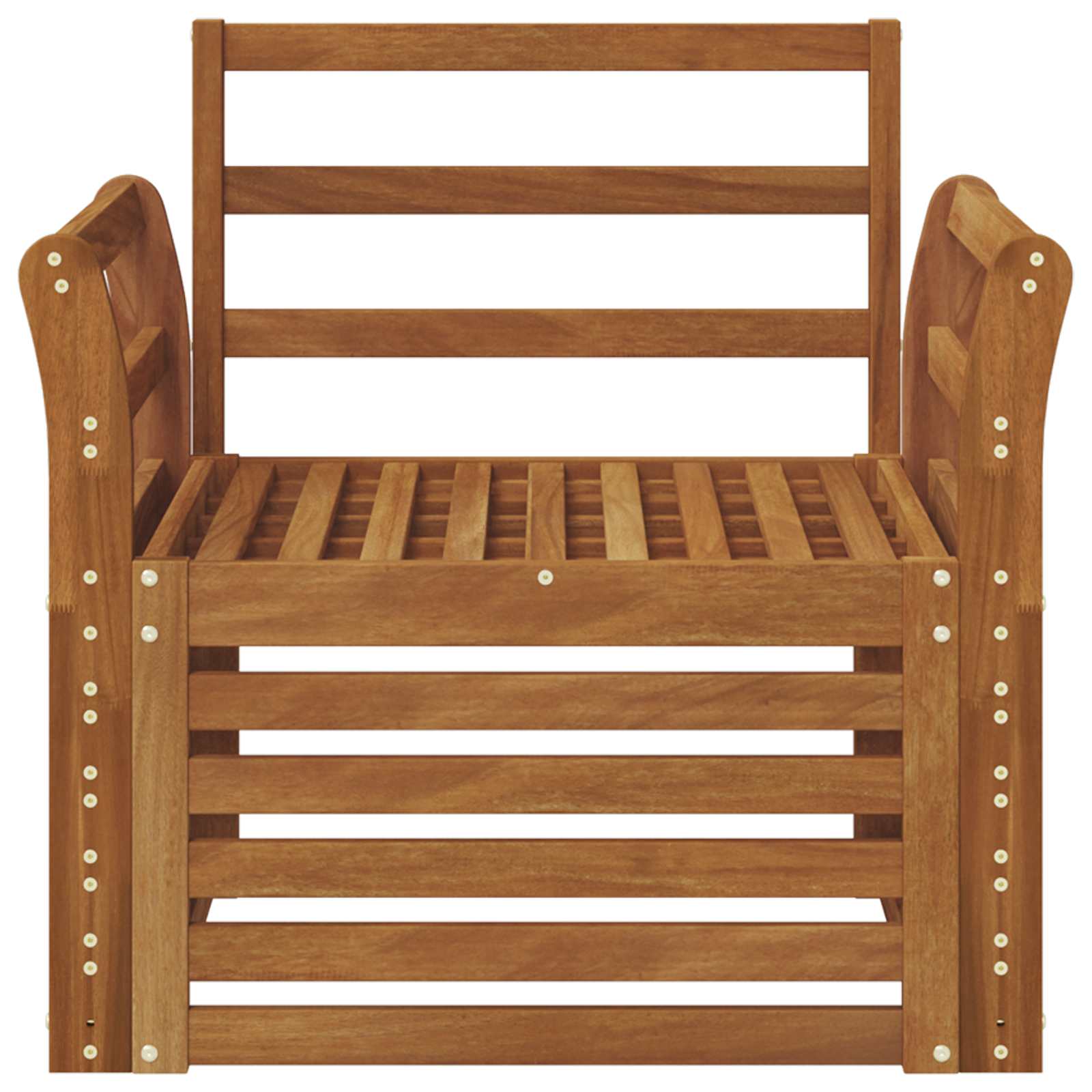 Outdoor-Sofa Massivholz Akazie Natur