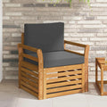 Outdoor-Sofa Massives Akazienholz und Polyester Natur