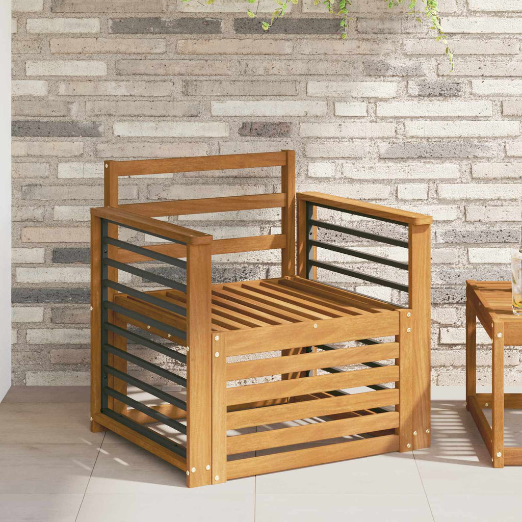 Outdoor-Sofa Massivholz Akazie Natur