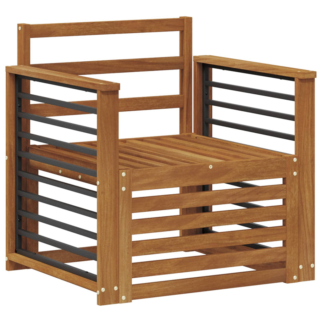 Outdoor-Sofa Massivholz Akazie Natur