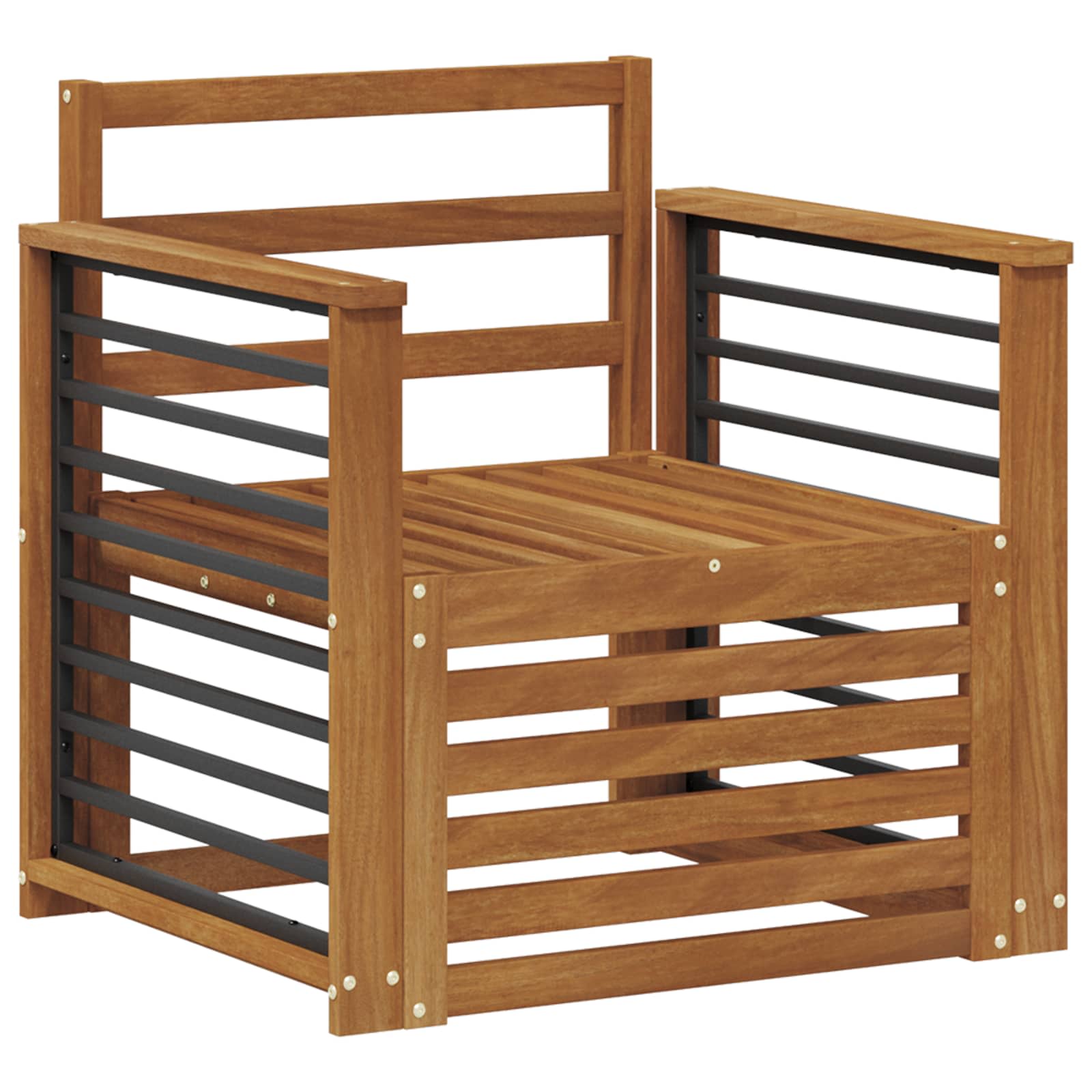 Outdoor-Sofa Massivholz Akazie Natur