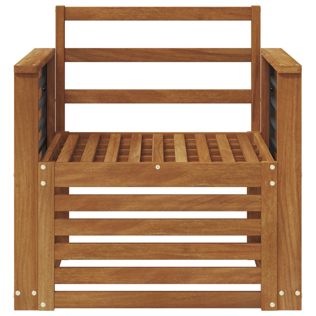 Outdoor-Sofa Massivholz Akazie Natur