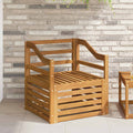 Outdoor-Sofa Massivholz Akazie Natur