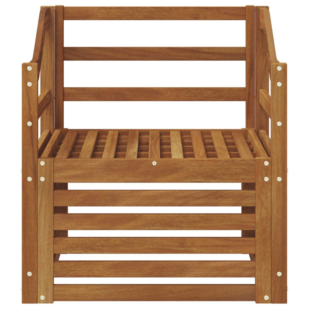 Outdoor-Sofa Massivholz Akazie Natur