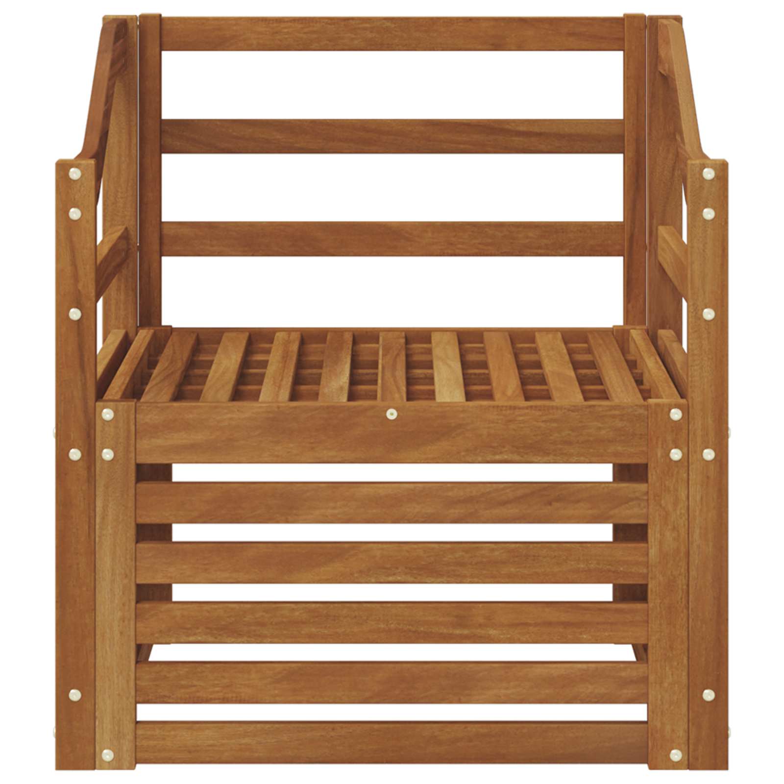 Outdoor-Sofa Massivholz Akazie Natur