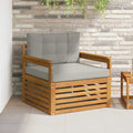 Outdoor-Sofa Massives Akazienholz und Polyester
