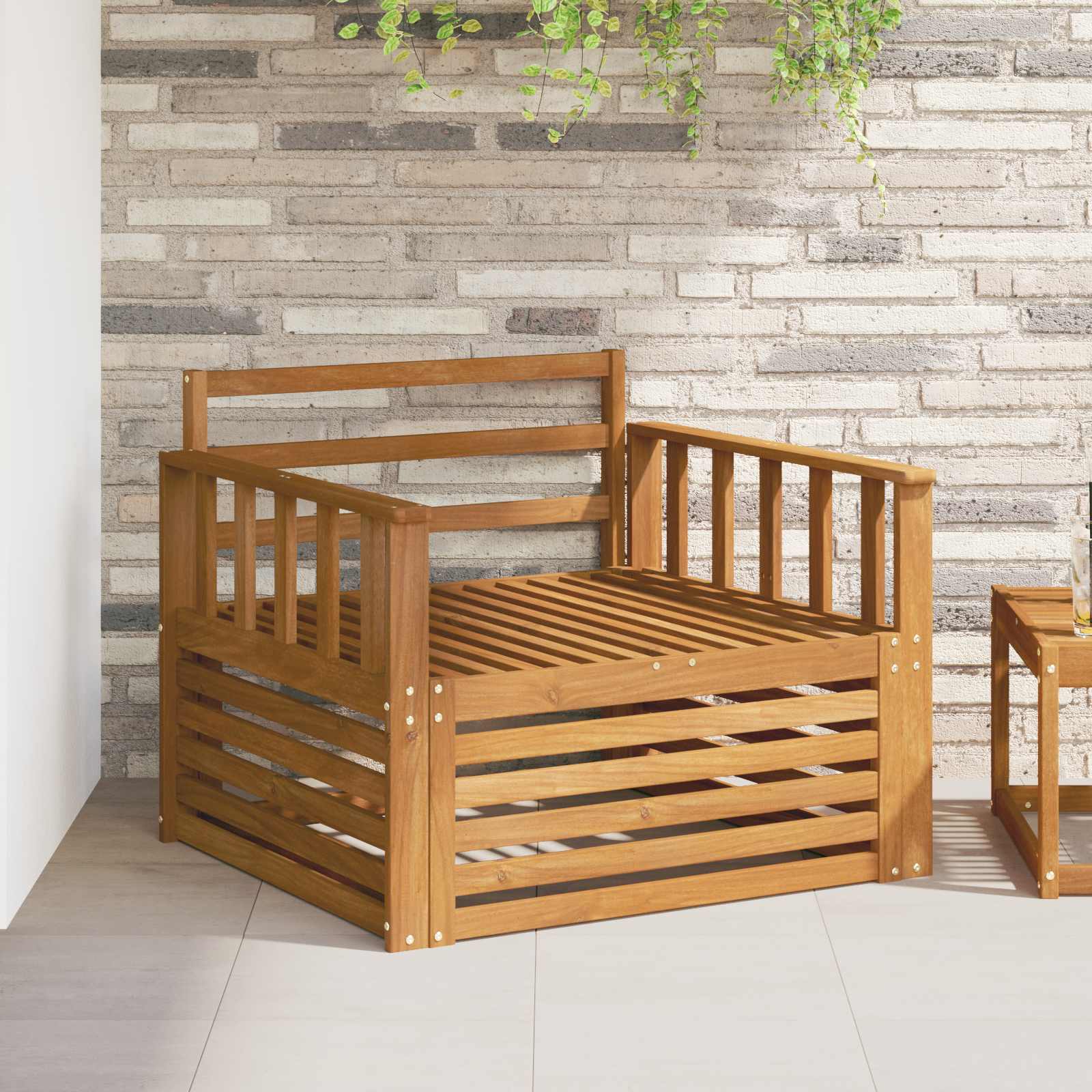 2 Stück Outdoor-Sofa Natur