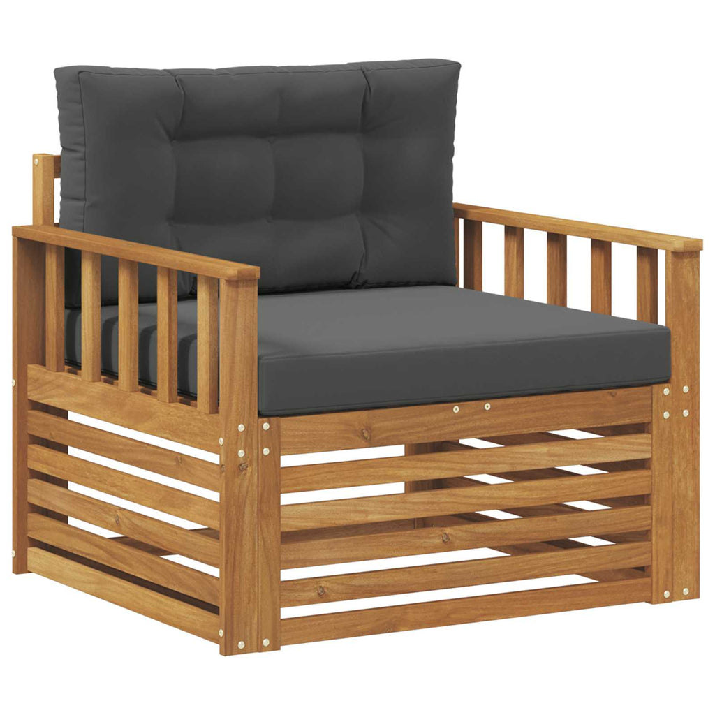 Outdoor-Sofa Massives Akazienholz und Polyester