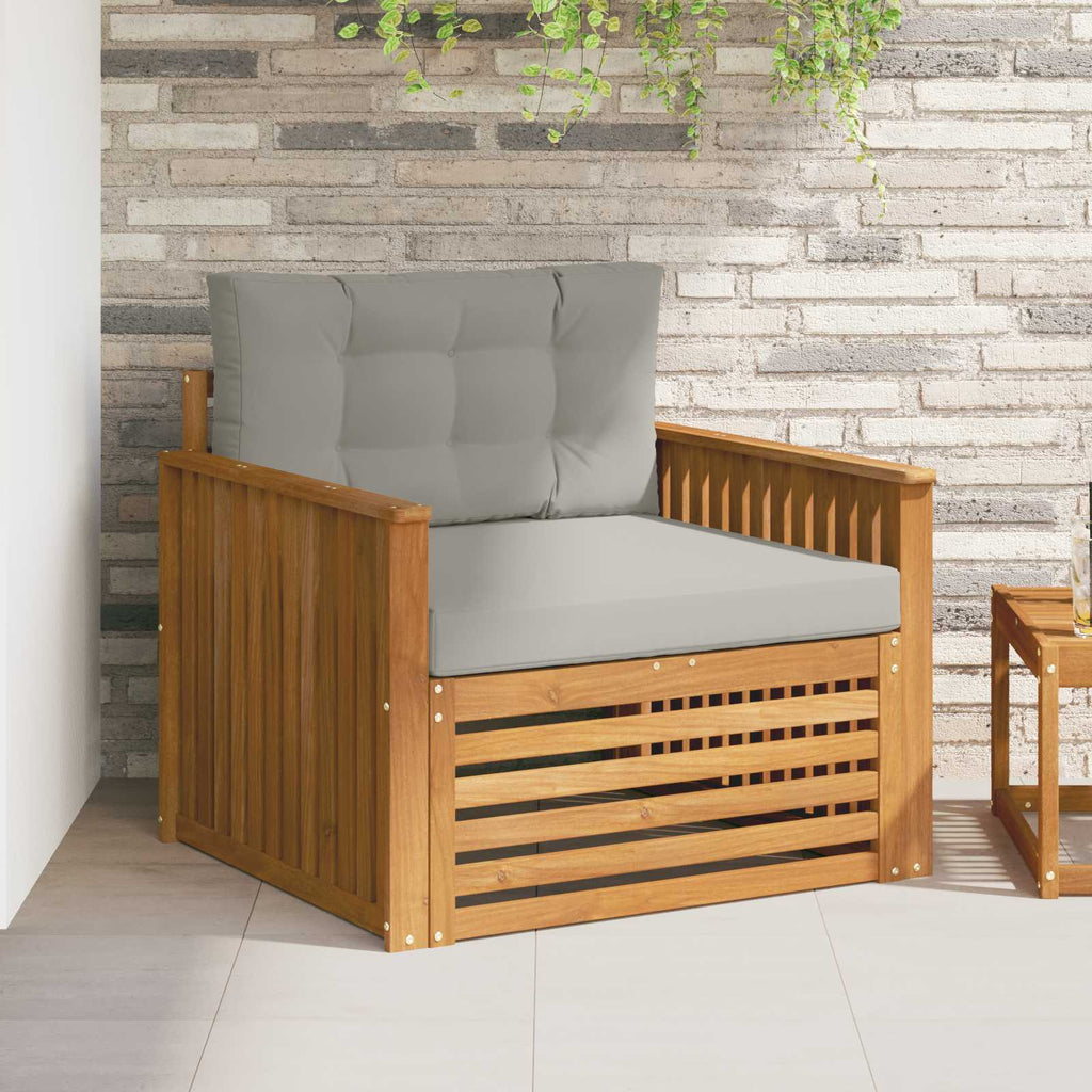 Outdoor-Sofa Massives Akazienholz und Polyester