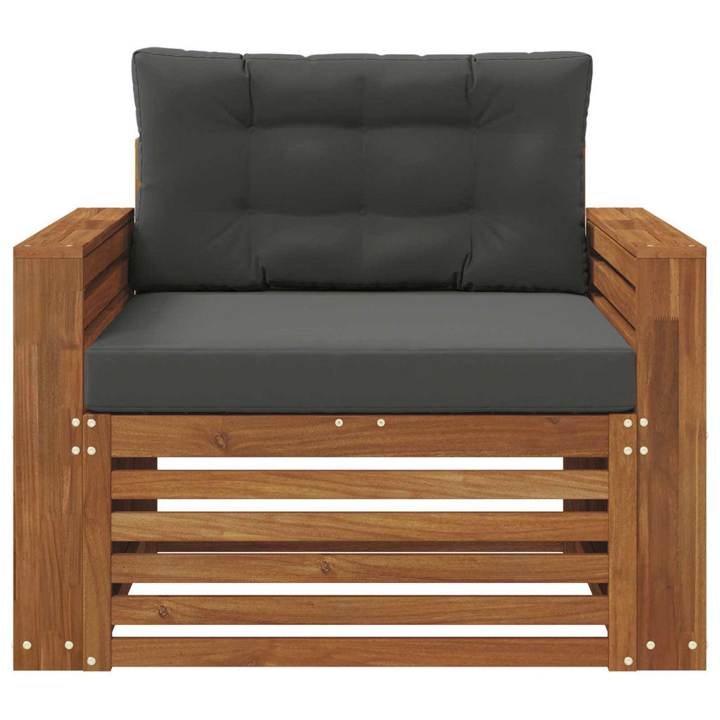 Outdoor-Sofa Massives Akazienholz und Polyester