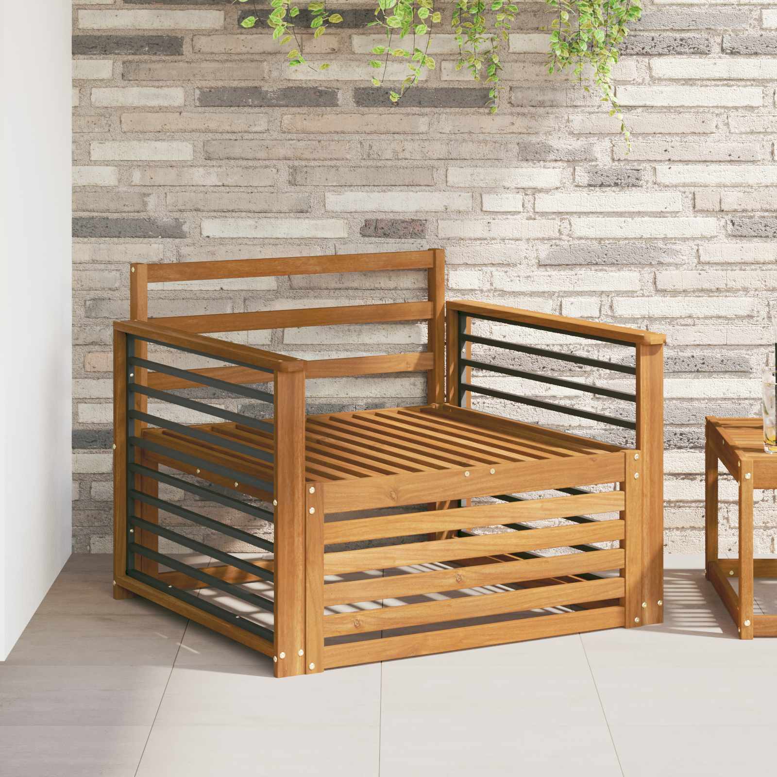 2 Stück Outdoor-Sofa Natur